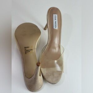 SteveMadden clear heel shoes. Size 11